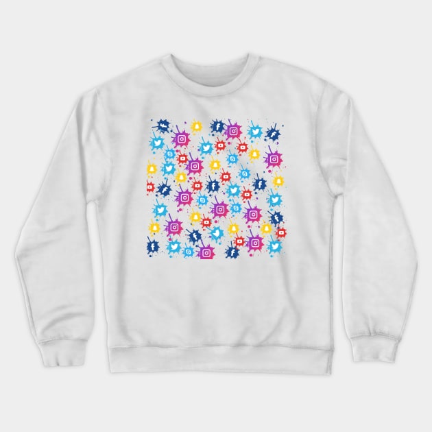 Social Media Crewneck Sweatshirt by M_H_N_SY